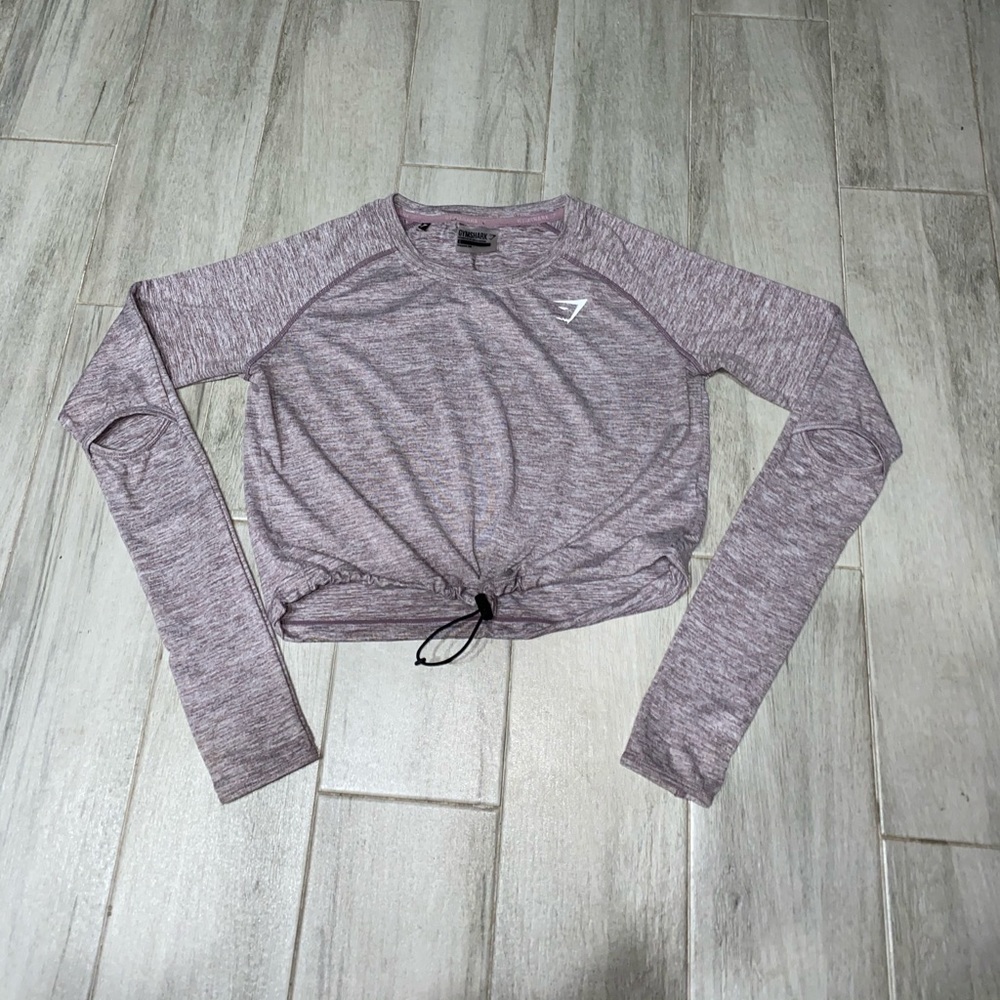πGymshark Drawstring Top In Beetπ - Picture 3 of 8